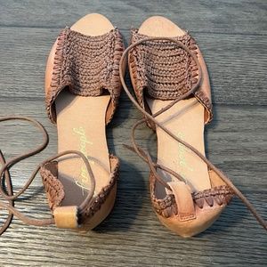 Free People lace ankle sandals